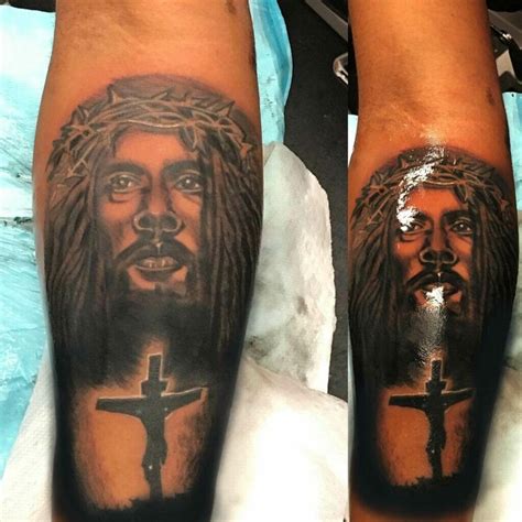 black jesus tattoo design